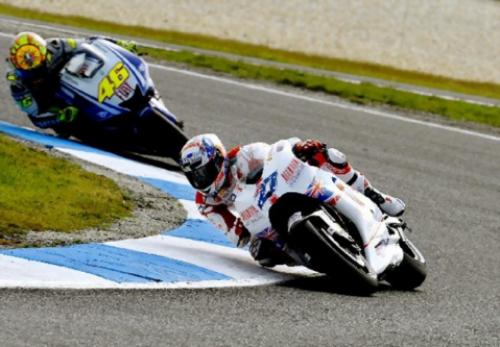 Casey Stoner a Valentino Rossi