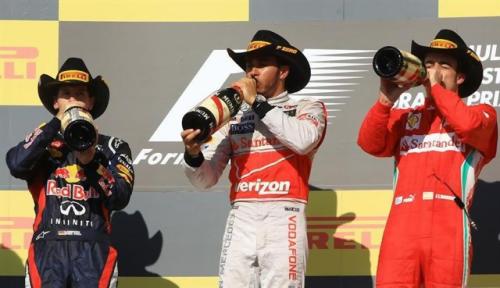 Vettel-Hamilton-Alonso Kovboji a šampanské