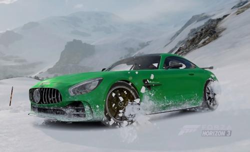 Mercedes - jazda na snehu